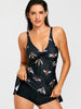 Bees Print  Skirted Swimsuit