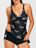 Bees Print  Skirted Swimsuit