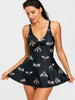 Bees Print  Skirted Swimsuit