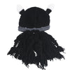 Winter warm and windproof viking beard beanie hat