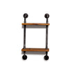 Double Layer Iron Pipe Storage Rack Wall Decoration