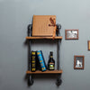 Double Layer Iron Pipe Storage Rack Wall Decoration