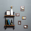Double Layer Iron Pipe Storage Rack Wall Decoration