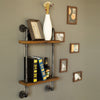Double Layer Iron Pipe Storage Rack Wall Decoration