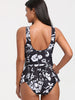 Floral Peplum Tankini Top and Briefs