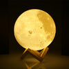 UE3D020 Rechargeable Touch Switch 3D Print Moon Lamp Decor Gift