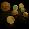 UE3D020 Rechargeable Touch Switch 3D Print Moon Lamp Decor Gift