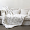 Handmade Chunky Knit Throw Sofa Blanket