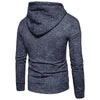 Knitted Drop Shoulder Drawstring Pullover Hoodie