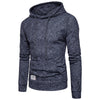Knitted Drop Shoulder Drawstring Pullover Hoodie