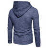 Knitted Drop Shoulder Drawstring Pullover Hoodie