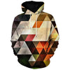 Kangaroo Pocket Vertigo Geometric Print Hoodie