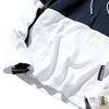 Hooded Color Block Embroidered Appliques Pullover Hoodie