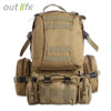Outlife 50L Multifunction Molle Camouflage Backpack for Outdoor Sport Climbing Hiking Camping