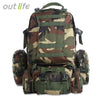 Outlife 50L Multifunction Molle Camouflage Backpack for Outdoor Sport Climbing Hiking Camping