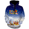 Christmas Santa Clause Reindeer Pullover Hoodie