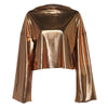 Women Blouse Loose Flare Long Sleeve Top Tee Shiny Clothing