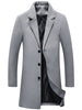 Longline Single Breasted Wool Blend Coat