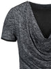 Marled Cowl Neck T-shirt