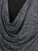 Marled Cowl Neck T-shirt