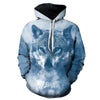 Hooded 3D Wolf Print Pullover Hoodie