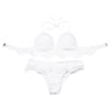 Sexy Halter Neck Padded Spliced Lace Women Bikini Set