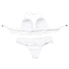Sexy Halter Neck Padded Spliced Lace Women Bikini Set