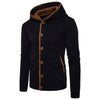 Suede Panel Button Up Elbow Patch Hoodie