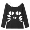Monochrome Cat Cut Out T-shirt