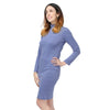 Women Slim Long Sleeve Elegant Turtleneck Jumper Dress