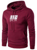 Hooded Drawstring Graphic Print Pullover Hoodie