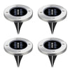 4PCS 3 LEDs Solar Powered IP65 Waterproof Ground Lamp