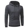 Hooded Drawstring Applique Checked Embossing Hoodie