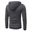 Hooded Drawstring Applique Checked Embossing Hoodie