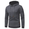 Hooded Drawstring Applique Checked Embossing Hoodie