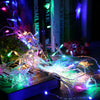 DIY LED Snowflake Hanging String Lights Parties Holiday Decor