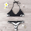 Monochrome Halter Bikini Set
