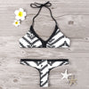Monochrome Halter Bikini Set