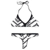 Monochrome Halter Bikini Set