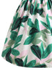 Tropical Print Striped Pin Up Vintage Dress