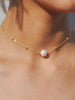 Faux Pearl Collarbone Necklace