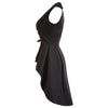 Vintage Color Block High Low Dress
