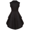 Vintage Color Block High Low Dress