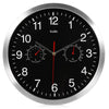 32cm Silent Wall Metal Clock Thermometer Hygrometer