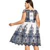 Plus Size Boat Neck Party Dress