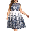 Plus Size Boat Neck Party Dress