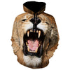 Kangaroo Pocket Animal Print Hoodie