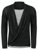 Draped Faux Twinset Long Sleeve Tee