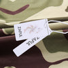 Round Collar Camouflage Spliced Women Crop Top with Pants