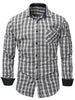 Chest Pocket Long Sleeve Plaid Shirt